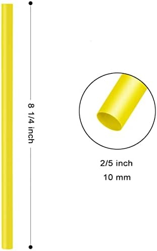 Popotes desechables KTOB de 100 piezas, 100% compostables, de PLA, anchos de 2/5 y largos de 8 1/4, coloridos y ecológicos para batidos. - imagen 3