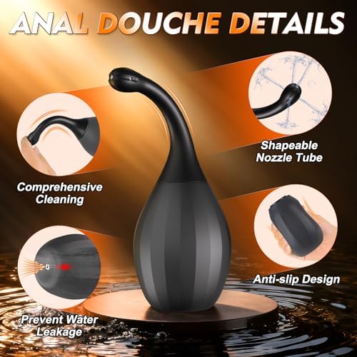 Enemas Anales para Hombres y Mujeres - Kit de Bulbo de Silicona Flexible Antifugas, Conectable a Ducha, Bidet Portátil para Limpieza de Colon con - imagen 2