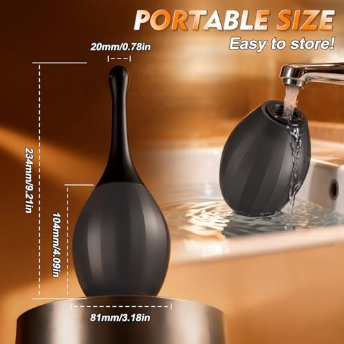 Enemas Anales para Hombres y Mujeres - Kit de Bulbo de Silicona Flexible Antifugas, Conectable a Ducha, Bidet Portátil para Limpieza de Colon con - imagen 6
