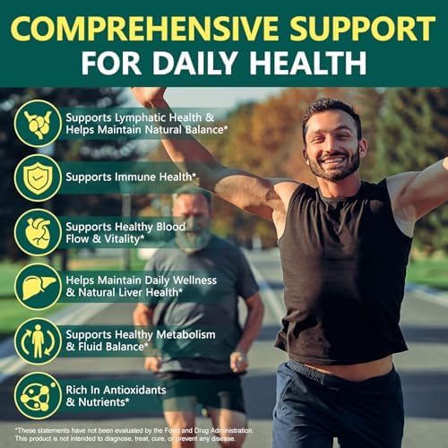 Suplementos de Drenaje Linfático Liefiet 240 Softgels, Mezcla Herbal 21 en 1 con Equinácea, Diente de León y Raíz de Bardana, Apoyo al Sistema - imagen 5