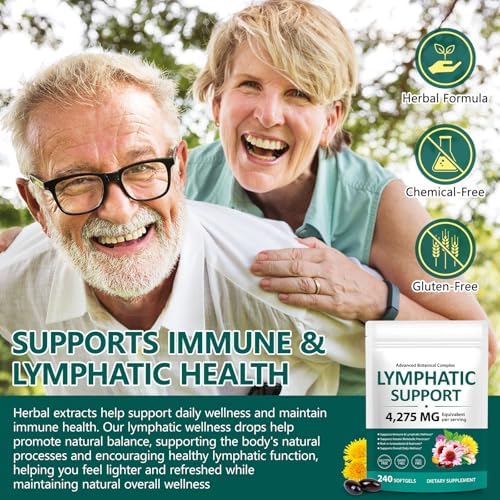 Suplementos de Drenaje Linfático Liefiet 240 Softgels, Mezcla Herbal 21 en 1 con Equinácea, Diente de León y Raíz de Bardana, Apoyo al Sistema - imagen 7