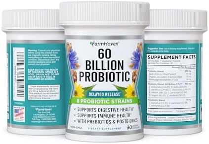 FarmHaven Probiótico 60 Mil Millones CFU - 8 Cepas - Prebióticos & Postbióticos - Apoya la Salud Digestiva e Inmunológica - Liberación Retardada - 30 - imagen 3