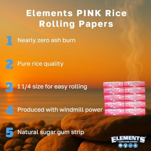 Papel para enrollar Elements PINK tamaño 1 1/4 - 10 libretas / 500 papeles - imagen 4