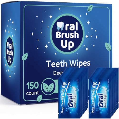 150 Piezas de Toallitas Desechables Texturizadas para Dientes, Cepillo Oral, Limpieza Profunda, Sabor Menta, Envase Individual, Ideal para Viajes - imagen 1