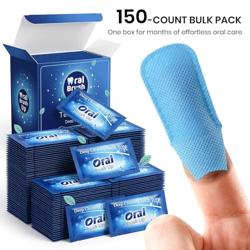 150 Piezas de Toallitas Desechables Texturizadas para Dientes, Cepillo Oral, Limpieza Profunda, Sabor Menta, Envase Individual, Ideal para Viajes - imagen 2