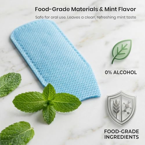 150 Piezas de Toallitas Desechables Texturizadas para Dientes, Cepillo Oral, Limpieza Profunda, Sabor Menta, Envase Individual, Ideal para Viajes - imagen 5
