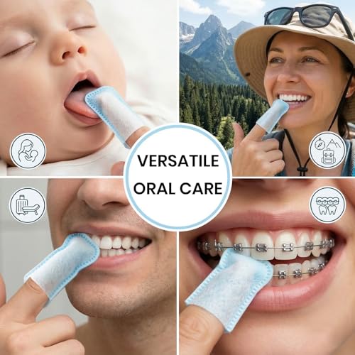 150 Piezas de Toallitas Desechables Texturizadas para Dientes, Cepillo Oral, Limpieza Profunda, Sabor Menta, Envase Individual, Ideal para Viajes - imagen 6