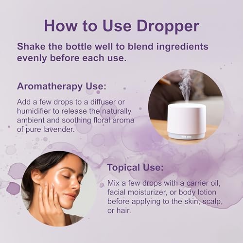 Aceite Esencial de Lavanda Micro Ingredients, 8 fl oz | Gotas Líquidas de Grado Premium | Ideal para Aromaterapia, Jabón, Loción, Difusores, Velas y - imagen 5