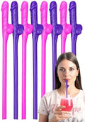 Popotes para Despedida de Soltera 10 Pzs, Divertidos Popotes de Pene, Decoraciones Traviesas para Fiesta de Novias, Recuerdos para la Novia - imagen 1