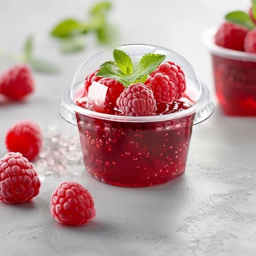 Tazas de Plástico Transparentes Temmgnie [100 Sets 5 oz] con Tapa Cúpula, Desechables para Bebidas, Postres y Helados - imagen 7