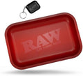Bandeja de Rolling RAW Roja Pequeña 11 x 7 - Edición Limitada con Acabado Rojo - Elegante y Suave con Bordes Redondeados + Llavero Mini Tray RAW - imagen 1