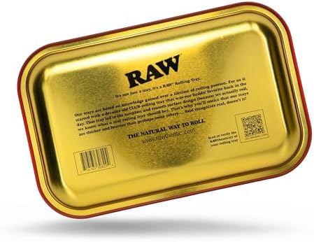 Bandeja de Rolling RAW Roja Pequeña 11 x 7 - Edición Limitada con Acabado Rojo - Elegante y Suave con Bordes Redondeados + Llavero Mini Tray RAW - imagen 4
