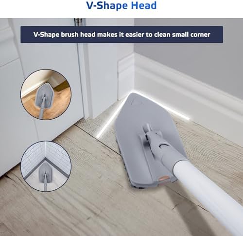 Cepillo de Limpieza DSV para Azulejos y Baños, Cepillo 3 en 1 con Mango Largo de 56'', Cabezas Desmontables Sin Rayar, Ideal para Ducha, Cocina y Más - imagen 5