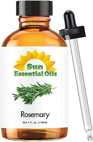 Aceites Esenciales Sun - Aceite Esencial de Romero 4 oz para Crecimiento Capilar, Piel y Cuero Cabelludo - Gotas para Difusor, Humidificador y Masaje - imagen 1