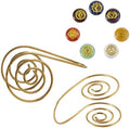 Anillo de Palma Espiral Reiki de Cobre Imitación, Set de Anillos para Equilibrio de Chakras y Meditación, Herramientas de Alivio de Estrés para - imagen 1