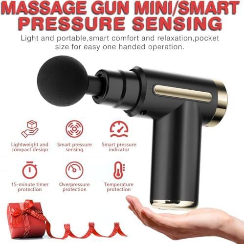 Jancane Mini Pistola de Masaje, Masajeador de Tejido Profundo con 6 Velocidades y 4 Cabezas, Portátil y Silencioso para Alivio del Dolor - imagen 5