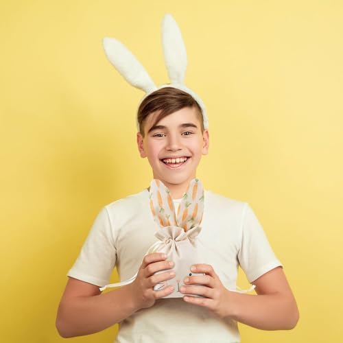 Bolsas de Regalo de Conejo Cheerland para Cumpleaños y Pascua, Pack de 6, Reutilizables de Yute con Cierre, Sorpresas para Fiesta de Niños y Baby - imagen 6