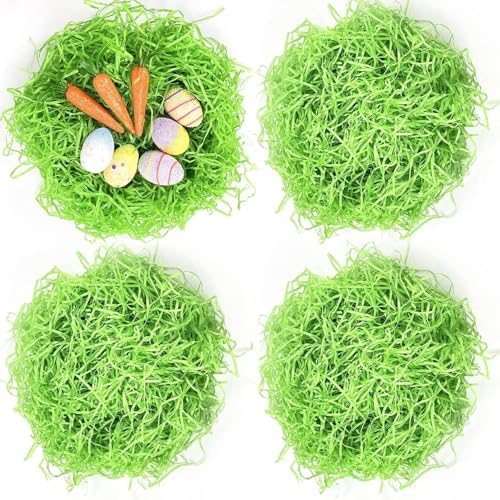 Relleno de Papel Reciclable para Cestas de Pascua 1/2 LB - Hierba de Pascua Creativa para Decorar Huevos y Envolver Regalos - imagen 1