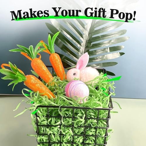 Relleno de Papel Reciclable para Cestas de Pascua 1/2 LB - Hierba de Pascua Creativa para Decorar Huevos y Envolver Regalos - imagen 4