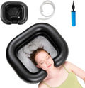 Lavabo Inflable para Champú, Tazón Portátil con Soporte para Cuello y Manguera de Drenaje para Personas Postradas, Ideal para Ancianos, - imagen 1