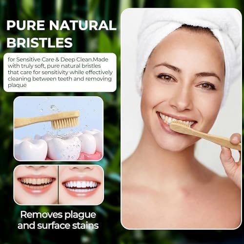 Cepillos de Dientes de Bambú PureBristle con Cerda de Jabalí, Paquete de 4, 100% Biodegradables, Sin Plástico ni Nylon, Eco-Amigables para Adultos y - imagen 4
