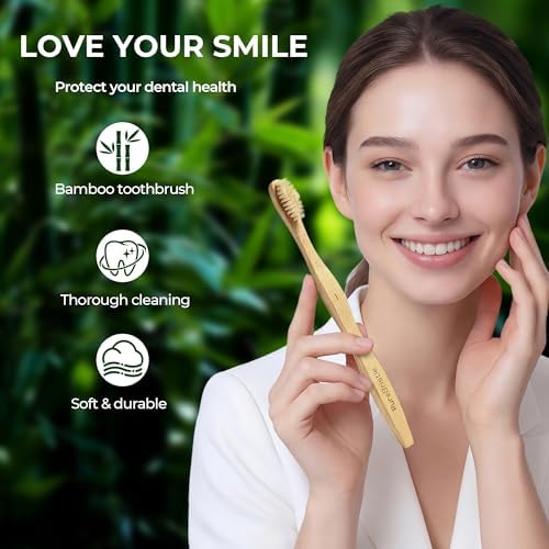Cepillos de Dientes de Bambú PureBristle con Cerda de Jabalí, Paquete de 4, 100% Biodegradables, Sin Plástico ni Nylon, Eco-Amigables para Adultos y - imagen 6