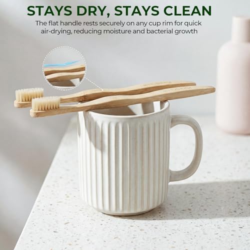 Cepillos de Dientes de Bambú PureBristle con Cerda de Jabalí, Paquete de 4, 100% Biodegradables, Sin Plástico ni Nylon, Eco-Amigables para Adultos y - imagen 7