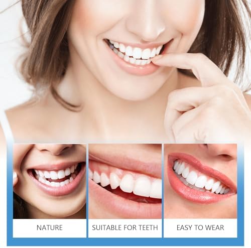 Dientes Falsos Moldables de Silicona, Dentaduras para Hombres y Mujeres, Juego Superior e Inferior a Juego - imagen 2