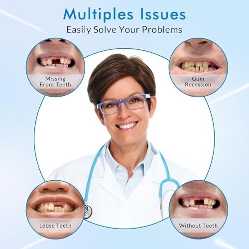 Dientes Falsos Moldables de Silicona, Dentaduras para Hombres y Mujeres, Juego Superior e Inferior a Juego - imagen 3
