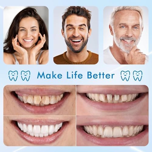 Dientes Falsos Moldables de Silicona, Dentaduras para Hombres y Mujeres, Juego Superior e Inferior a Juego - imagen 6