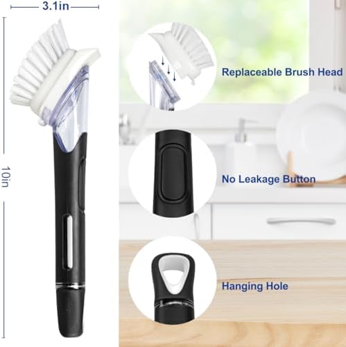 Cepillo de Platos CELOX con Dispensador de Jabón, Cepillo Resistente para Limpiar la Cocina - imagen 2