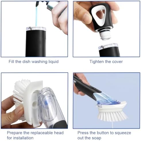 Cepillo de Platos CELOX con Dispensador de Jabón, Cepillo Resistente para Limpiar la Cocina - imagen 3