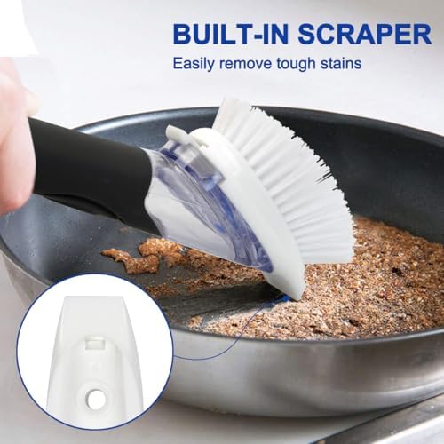 Cepillo de Platos CELOX con Dispensador de Jabón, Cepillo Resistente para Limpiar la Cocina - imagen 5