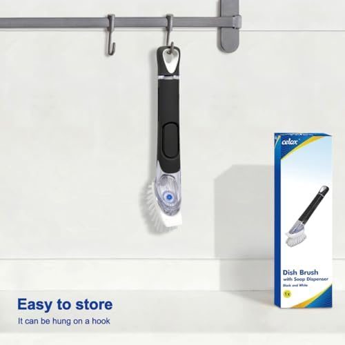 Cepillo de Platos CELOX con Dispensador de Jabón, Cepillo Resistente para Limpiar la Cocina - imagen 8
