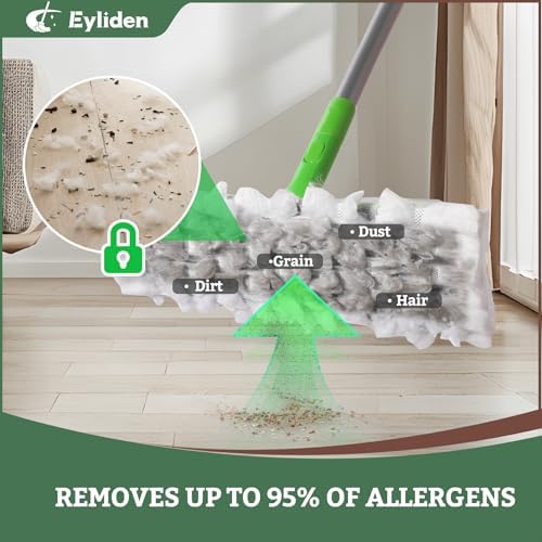Eyliden 24 Piezas de Almohadillas para Barrer Pelo de Mascota | Recargas Universales de 10 Pulgadas | Tecnología de Bloqueo de Fibra para Pelusa y - imagen 4
