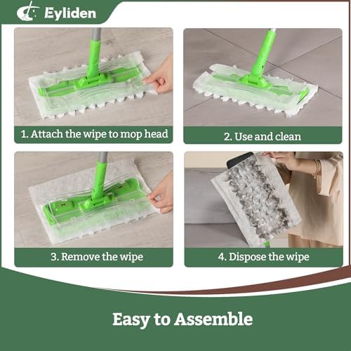 Eyliden 24 Piezas de Almohadillas para Barrer Pelo de Mascota | Recargas Universales de 10 Pulgadas | Tecnología de Bloqueo de Fibra para Pelusa y - imagen 7