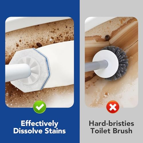 Recargas desechables de 50 piezas para el cepillo de baño Clorox, compatibles con el cepillo de inodoro Clorox para limpieza del baño - imagen 3