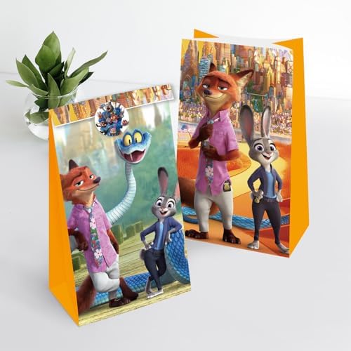 Bolsas de Regalo de Animales de Caricatura Mengyao para Fiesta con Stickers, Bolsas de Dulces Temática de Película, Decoraciones de Cumpleaños - imagen 2
