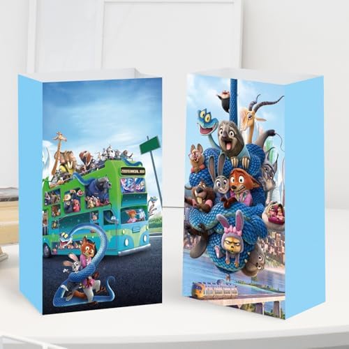 Bolsas de Regalo de Animales de Caricatura Mengyao para Fiesta con Stickers, Bolsas de Dulces Temática de Película, Decoraciones de Cumpleaños - imagen 5