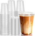 Juego de 50 Tazas de Plástico GGOLDMER de 16 oz para Café Helado con Tapas Sin Popote, Vasos Desechables Transparentes para Café, Jugo y Bebidas Frías - imagen 1