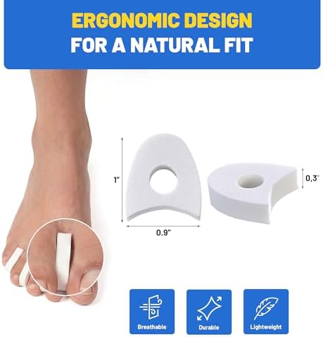 GOKOZIKI 40PCS Separadores de Dedos y Almohadillas de Espuma Premium, Espaciadores Suaves para Dedos, Cuidado de Pies para Mujeres y Hombres - imagen 3