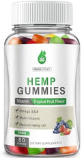 Gomitas de Cáñamo Alta Potencia para Sueño, Dolor y Ansiedad - 100% Naturales con Aceite de Cáñamo - Gomitas Veganas Frutales para Adultos - 80 - imagen 1