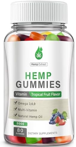Gomitas de Cáñamo Alta Potencia para Sueño, Dolor y Ansiedad - 100% Naturales con Aceite de Cáñamo - Gomitas Veganas Frutales para Adultos - 80 - imagen 1