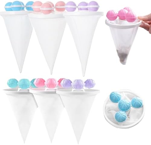 6 Piezas de Filtro de Cabello Reutilizable para Lavadora, Capturador de Pelos de Mascotas, Bolsa de Malla para Limpieza de Ropa (2 Estilos) - imagen 1
