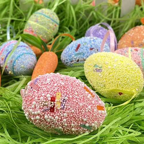 Hikkcos 1/2 LB de Césped Verde de Pascua - Paquete Grande de Papel de Raffia Reciclable para Relleno de Cestas y Decoración de Fiesta de Pascua - imagen 3
