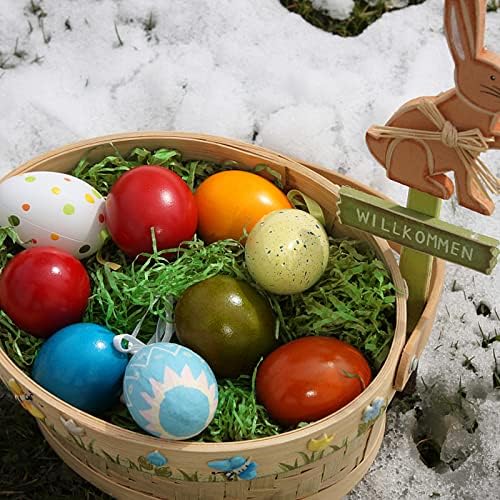 Hikkcos 1/2 LB de Césped Verde de Pascua - Paquete Grande de Papel de Raffia Reciclable para Relleno de Cestas y Decoración de Fiesta de Pascua - imagen 5