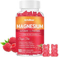 Gomitas de Magnesio Glicinato 1000mg con Calcio, Vitamina D3, B6 y CoQ10 - Fresa, 90 piezas - Suplemento Calmante para Sueño, Calambres Musculares y - imagen 1