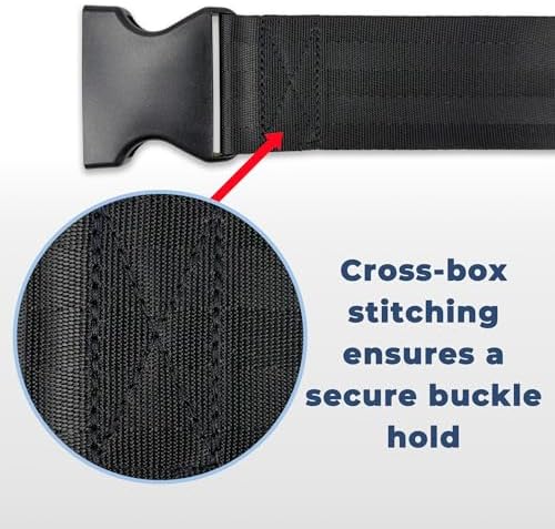 Cinturón de Seguridad Ajustable para Silla de Ruedas, 2 de Ancho – Antideslizante y Seguro, Ajustable de 13 a 86, Fácil de Instalar, Soporte Estable - imagen 4