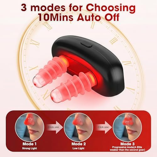 Dispositivo de Terapia Nasal de Luz Roja Portátil 2026, Recargable por USB, Con Puntas de Silicón Suaves, Ideal para Alivio Estacional en Casa y - imagen 5