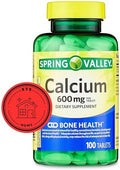 Suplemento de Calcio Spring Valley 600 mg, 100 Tabletas | Suplemento de Calcio + Sticker STS - imagen 1
